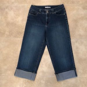 Chico’s Platinum cuffed denim capris-Size 1.5